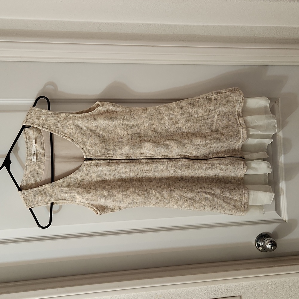 Zip front sweater dress